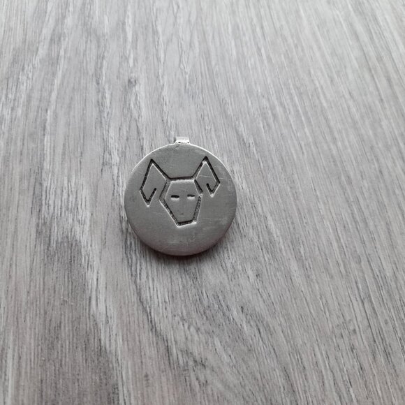 Vintage Aries Pendant Brutalist Jewelry Aitkens Pewter Zodiac Astrology Men - Picture 10 of 11